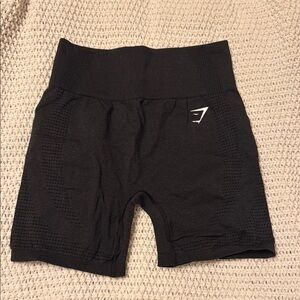 Gymshark Black Bike Shorts with Elastic Waistband